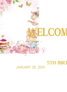 43BD Dinosaur Birthday Welcome Sign design preview