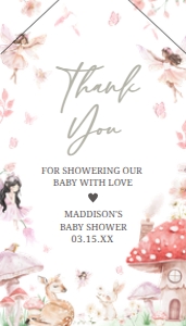 1011 Little Fairy Baby Shower Favor Tag with Line A: 1011 Little Fairy Baby Shower Mega Bundle