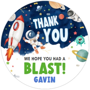 44BD Astronaut Outer Space Birthday Round Favor Tags A: 44BD Astronaut Outer Space Birthday Round Favor Tags