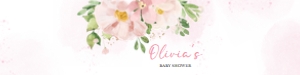 1017 Pink Floral Baby Shower Bottle Label design preview