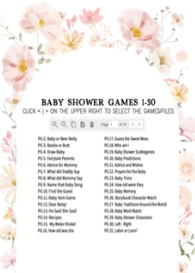 1016 Baby in Bloom Baby Shower Games Bundle 2 A: 1016 Baby in Bloom Baby Shower Games