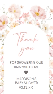 1016 Baby in Bloom Baby Shower Favor Tag A: 1016 Baby in Bloom Baby Shower Favor Tag