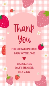 1019 Berry Sweet Baby Shower Favor Tag A: 1019 Berry Sweet Baby Shower Favor Tag