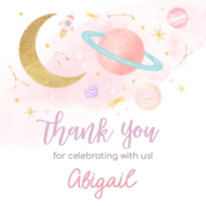 46BD Two the Moon Birthday Squared Favor Tags B: 46BD Two the Moon Birthday Round Favor Tags