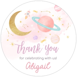 46BD Two the Moon Birthday Round Favor Tags B: 46BD Two the Moon Birthday Round Favor Tags