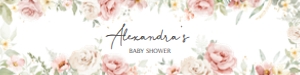 1012 Blush Pink Floral Baby Shower Bottle Label B: 1012 Blush Pink Floral Baby Shower Bottle Label