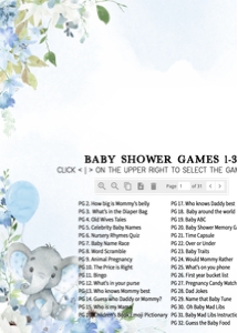 1024 A Little Honey Baby Shower Games Bundle design preview