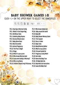 1024 A Little Honey Baby Shower Games Bundle 1 A: 1024 A Little Honey Baby Shower Games Bundle