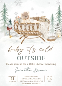 1025 Girl Some Bunny Baby Shower Invitation design preview