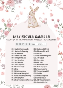 1025 Girl Some Bunny Baby Shower Games Bundle 1 A: 1025 Girl Some Bunny Baby Shower Games Bundle