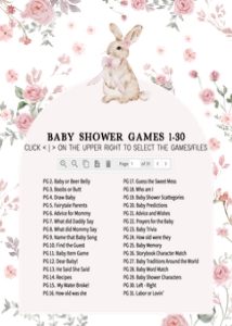 1025 Girl Some Bunny Baby Shower Games Bundle 2 A: 1025 Girl Some Bunny Baby Shower Games Bundle