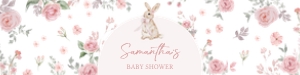 1025 Girl Some Bunny Baby Shower Bottle Label design preview