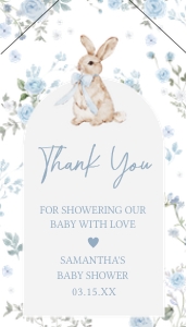 1026 Boy Some Bunny Baby Shower Favor Tag design preview