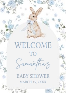 1026 Boy Some Bunny Baby Shower Welcome Sign A1 A: 1026 Boy Some Bunny Baby Shower Welcome Sign
