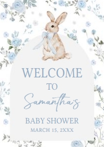 1026 Boy Some Bunny Baby Shower Welcome Sign A2 A: 1026 Boy Some Bunny Baby Shower Welcome Sign