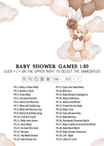 1027 Brown We Can Bearly Wait Baby Shower Games Bundle 2 A: 1027 Brown We Can Bearly Wait Baby Shower Games Bundle