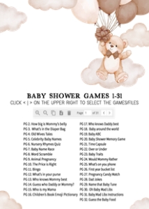 1027 Brown We Can Bearly Wait Baby Shower Games Bundle 1 A: 1027 Brown We Can Bearly Wait Baby Shower Games Bundle