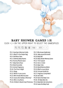 1027 Brown We Can Bearly Wait Baby Shower Games Bundle design preview