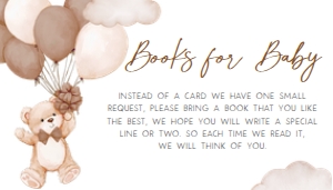 1027 Brown We Can Bearly Wait Baby Shower Books for Baby A: 1027 Brown We Can Bearly Wait Baby Shower Invitation Set