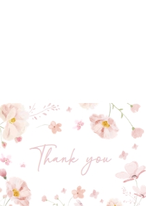 1029 Baby in Bloom Baby Shower Thank You Card A: 1029 Baby in Bloom Baby Shower Invitation Set