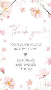 1029 Baby in Bloom Baby Shower Favor Tags design preview