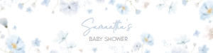 1031 Blue Baby in Bloom Baby Shower Bottle Label A: 1031 Blue Baby in Bloom Baby Shower Bottle Labels