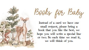 1032 Woodland Animals Baby Shower Books for Baby A: 1032 Woodland Animals Baby Shower Invitation Set