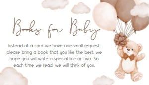 1027 Brown We Can Bearly Wait Baby Shower Books for Baby B: 1027 Brown We Can Bearly Wait Baby Shower Invitation Set