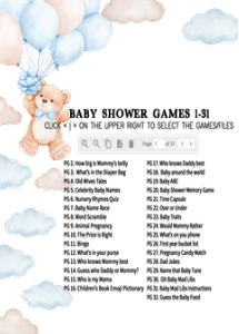 1027 Brown We Can Bearly Wait Baby Shower Games Bundle design preview