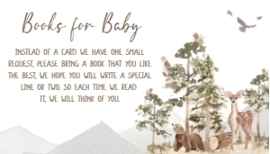 1032 Woodland Animals Baby Shower Books for Baby B: 1032 Woodland Animals Baby Shower Invitation Set