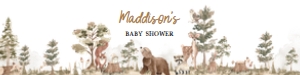 1032 Woodland Animals Baby Shower Bottle Label A: 1032 Woodland Animals Baby Shower Bottle Labels