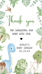 1032 Woodland Animals Baby Shower Favor Tag design preview