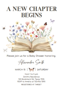 1034 Storybook Baby Shower Invitation A: 1034 Storybook Baby Shower Invitation