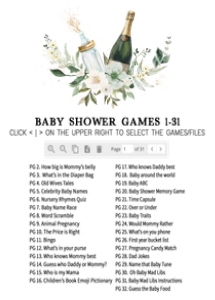 1034 Storybook Baby Shower Games Bundle design preview