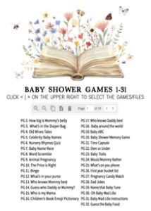 1034 Storybook Baby Shower Games Bundle 1 A: 1034 Storybook Baby Shower Games Bundle