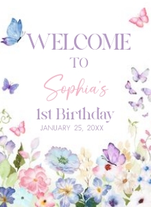 51BD Some Bunny Birthday Welcome Sign design preview