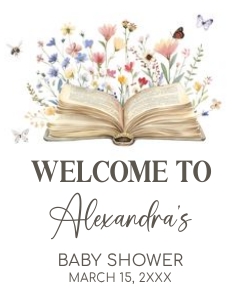1034 Storybook Baby Shower Welcome Sign design preview