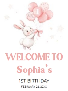 51BD Some Bunny Birthday Welcome Sign 18x24 A: 51BD Some Bunny Birthday Welcome Sign