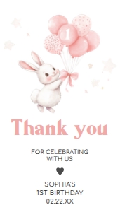 51BD Some Bunny Birthday Favor Tag A: 51BD Some Bunny Birthday Favor Tag