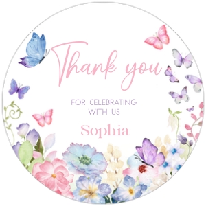 51BD Some Bunny Birthday Round Favor Tag design preview