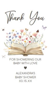1034 Storybook Baby Shower Favor Tag A: 1034 Storybook Baby Shower Favor Tag
