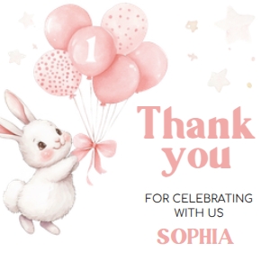 51BD Some Bunny Birthday Square Favor Tag A: 51BD Some Bunny Birthday Round Favor Tag