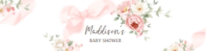1042 Floral Coquette Baby Shower Bottle Label A: 1042 Floral Coquette Baby Shower Bottle Label