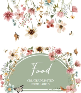 676 Boho Sage Green Baby in Bloom Baby Shower Food Label: 676 Boho Sage Green Baby in Bloom Baby Shower Mega Bundle