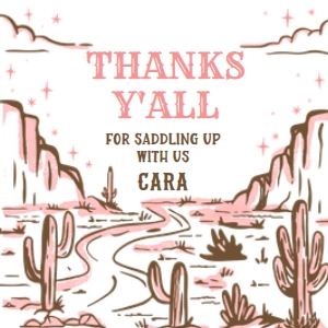 53BD Cowgirl Rodeo Birthday Square Favor Tags A: 53BD Cowgirl Rodeo Birthday Round Favor Tag