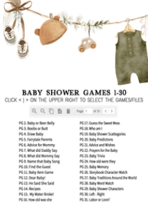 1045 Boho Clothes Baby Shower Games Bundle 2 A: 1045 Boho Clothes Baby Shower Games