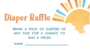1046 Here Comes the Son Baby Shower Diaper Raffle A: 1046 Here Comes the Son Baby Shower Invitation Set