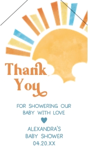 1046 Here Comes the Son Baby Shower Favor Tag design preview
