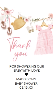 1049 Girl Boho Clothes Baby Shower Favor Tag A: 1049 Girl Boho Clothes Baby Shower Favor Tag
