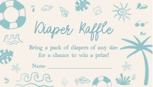 1050 Blue Baby on Board Baby Shower Diaper Raffle A: 1050 Blue Baby on Board Baby Shower Invitation Set